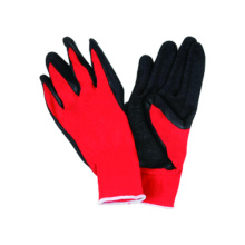 13G Polyster Liner Handschuh mit Latex beschichtet, Falten fertig
